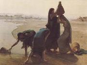 leon belly Femmes fellahs au bord du Nil (mk32) oil painting reproduction